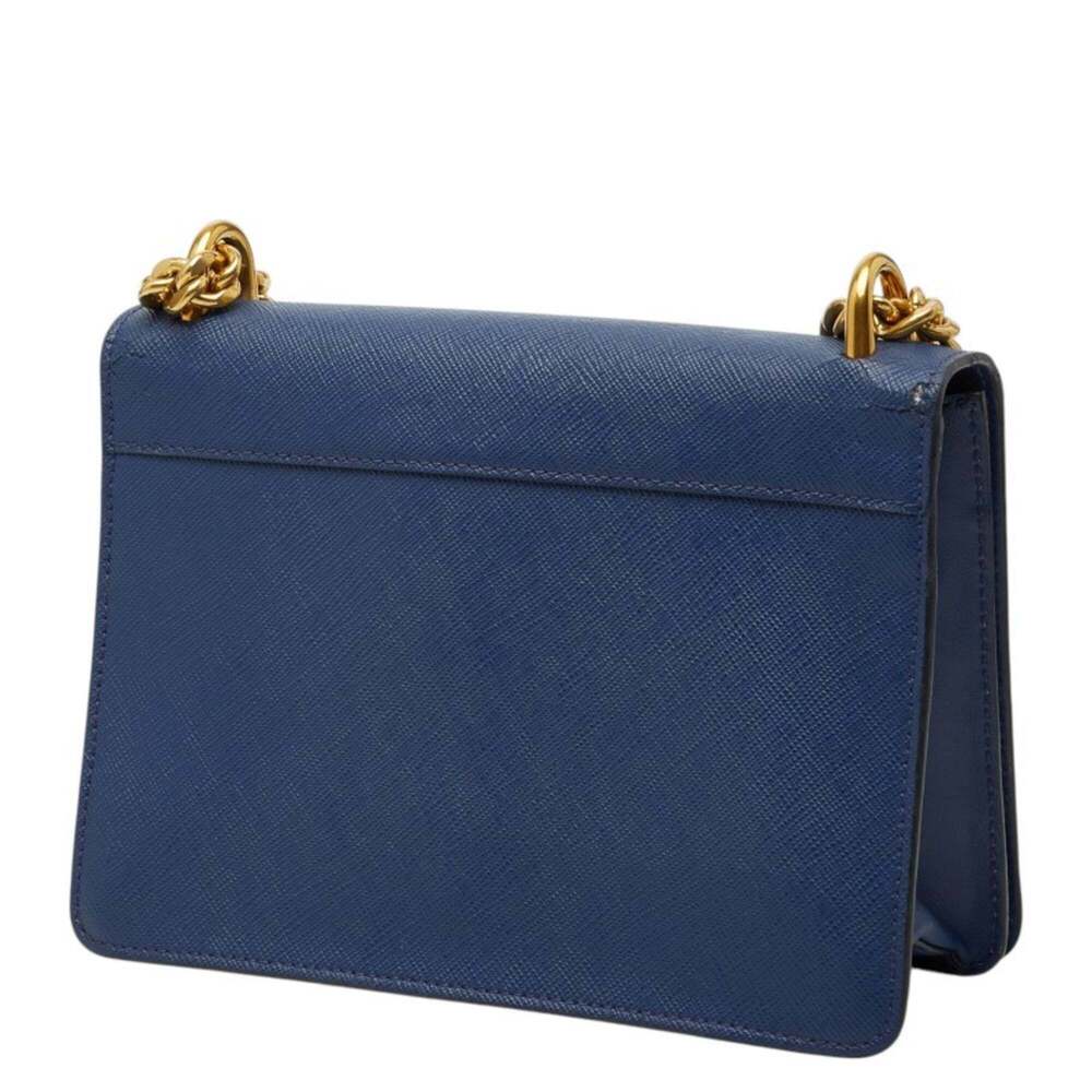 PRADA Blue Leather Saffiano Shoulder Bag - Picture 2 of 16